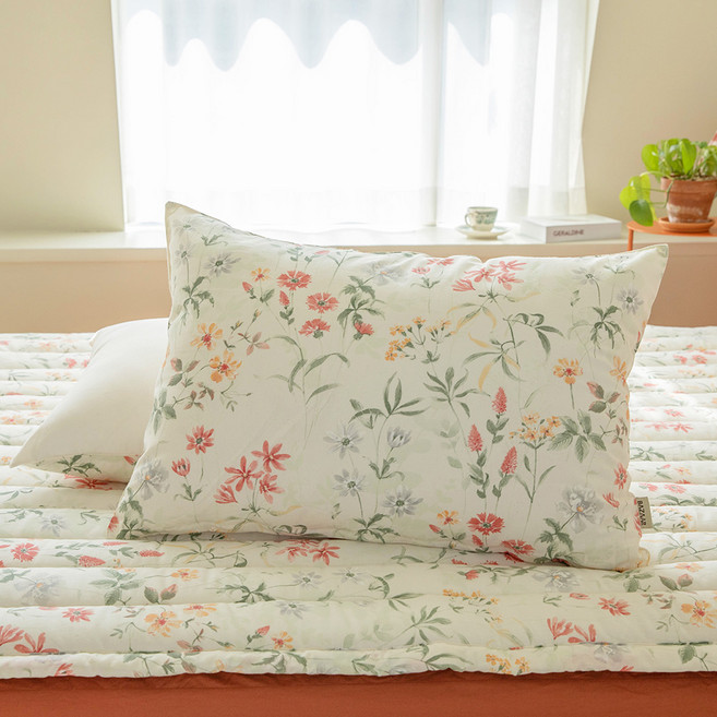 바자르 국내생산 모로코 광목워싱 베개커버