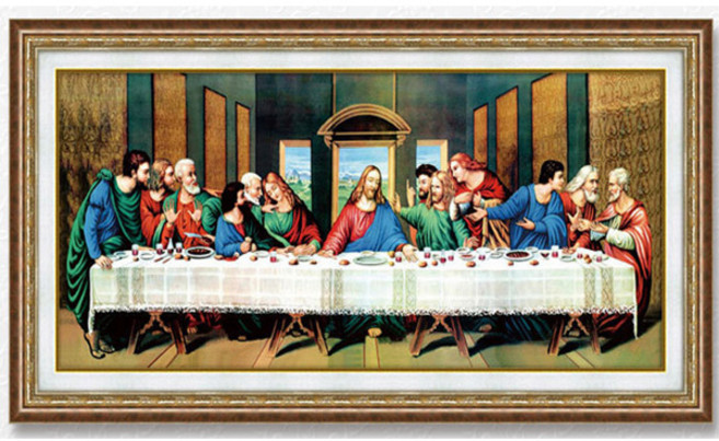 홈데코 최후의 만찬 보석십자수 DIY 키트, 혼합색상, 1개