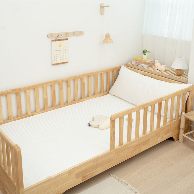 이몽 아기 침대 호환 듀라론 사계절 양면 패드, 화이트, 1개