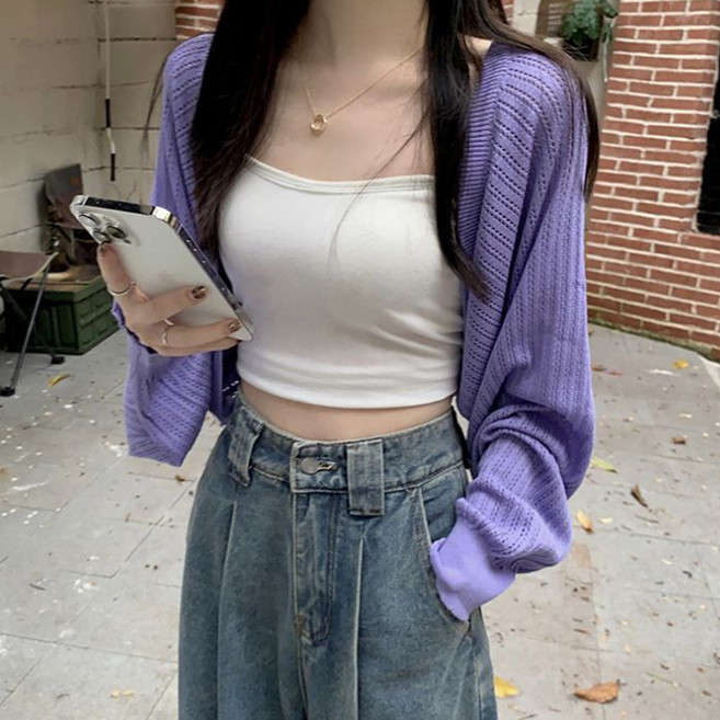 엘쏘 여성용 시스루 볼레로 여름 가디건