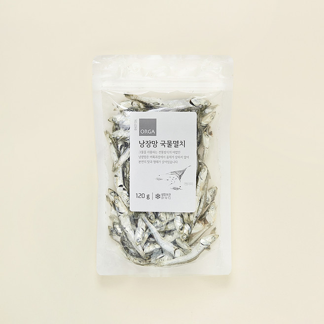 ORGA 낭장망 국물멸치, 1개, 120g