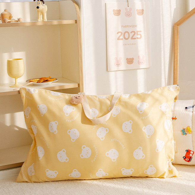 포몽드 방수 어린이집 낮잠이불 가방, 포곰이옐로우