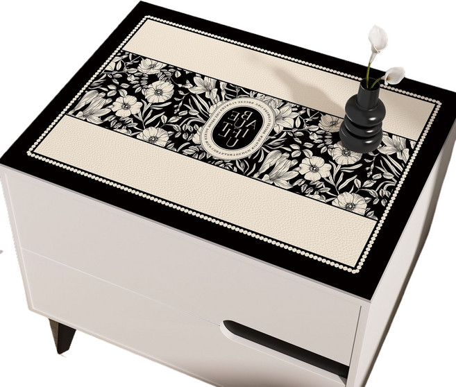 하미룸 모던 방수 방유 테이블 보호매트, 실루엣꽃말, 1개, 40 x 50 cm