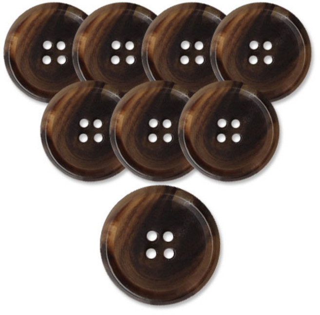 동대문단추왕 고급 무광 코트 가디건 단추 21mm 브라운, 멜버른, 8개