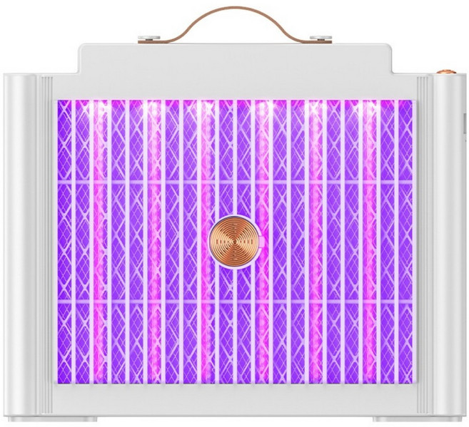 USB充插兩用電擊式捕蚊燈 靜音光波誘蚊滅蚊器/戶外家用驅蚊燈 白色, ALI25070813