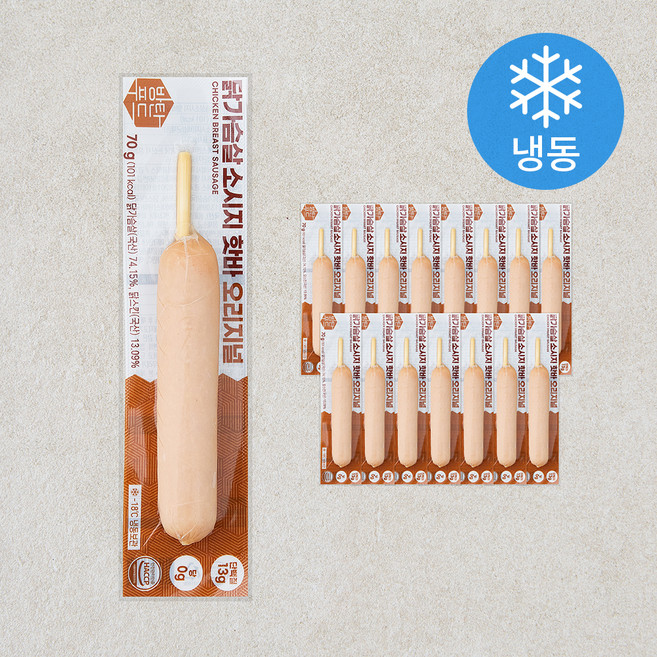 방탄푸드 닭가슴살 소시지 핫바 오리지널 (냉동), 70g, 16개