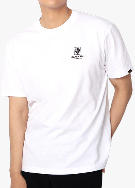 블랙야크워크웨어 남성용 베이직 라운드넥 사각로고 통기성 반팔 티셔츠