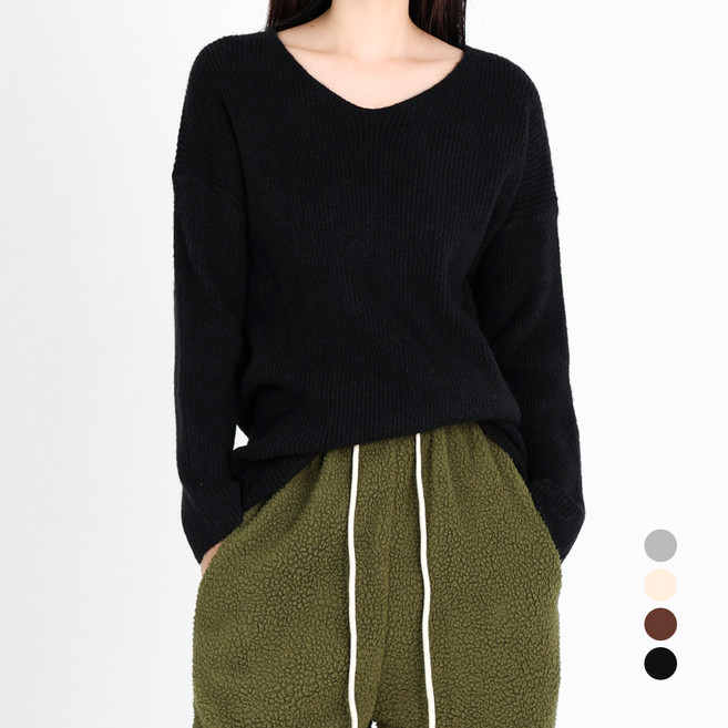 닷이프 여성용 오버 딥 브이 니트 T25FW1-A2344