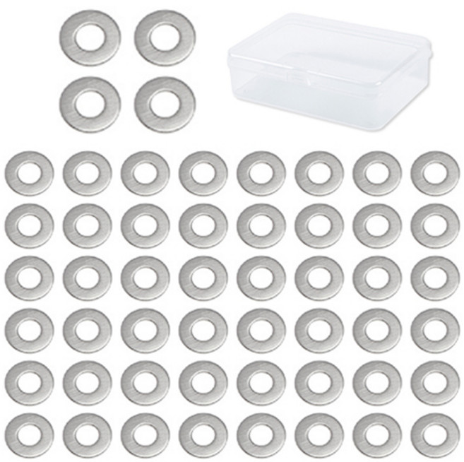 OON 스텐 평와샤 투명케이스 52p, 1개