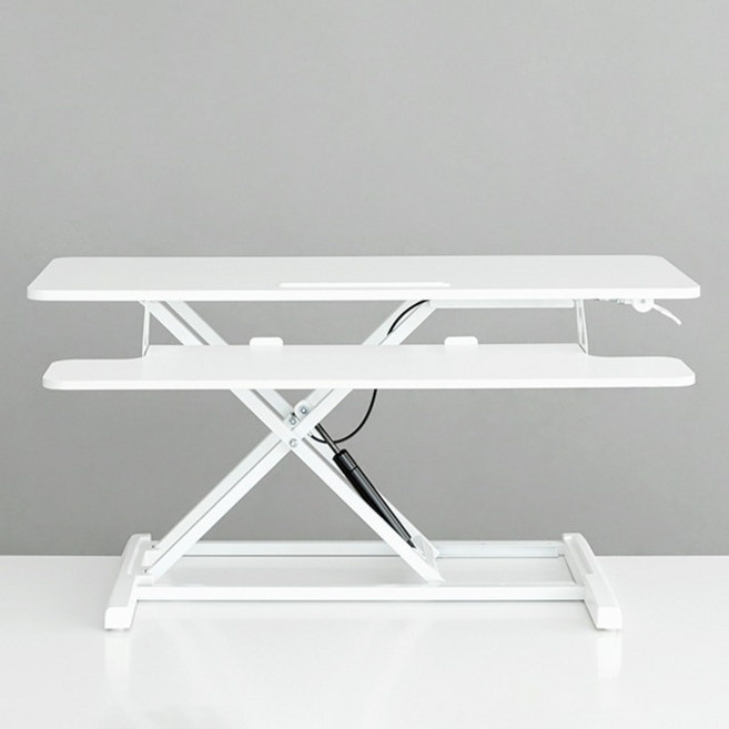 마켓비 스마트리프트 수동 높이조절 모션데스크 910, 화이트