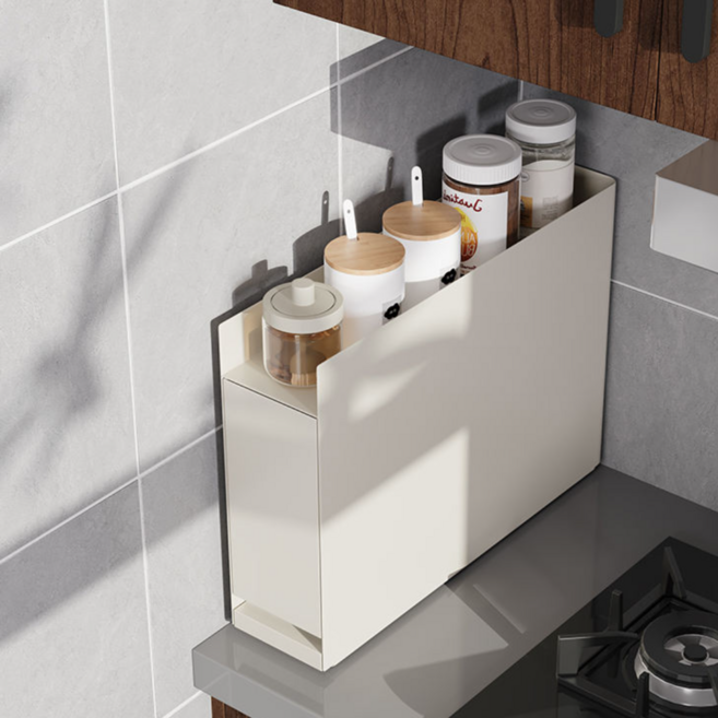 한샌홈 풀아웃 철제 수납장, 화이트, 1개