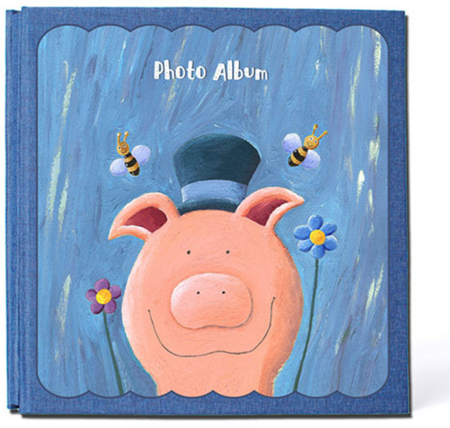 민성컴퍼니 대용량 차일드 성장앨범 280 x 270 x 30 mm, 40매, 작은돼지(앨범), 화이트카드(속지)