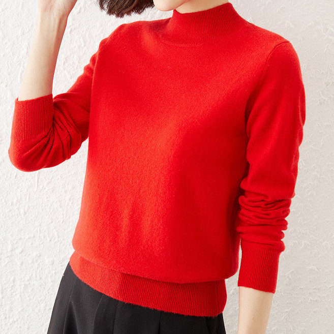 拉拉蒂娜 女款 Vivir 半高領基本款長袖針織毛衣