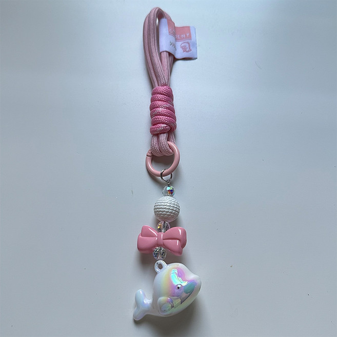 소리달 티레 비즈 로프 리본 백꾸 돌고래 가방키링