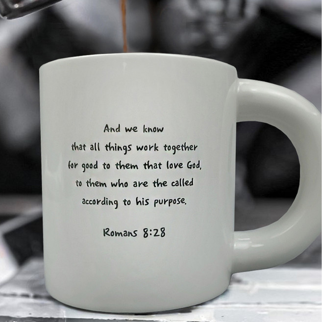 토브 베르 말씀 머그컵 370ml, 화이트, 1개