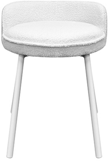 블루밍홈 소프티 패브릭 화장대 의자, 아이보리, 1개