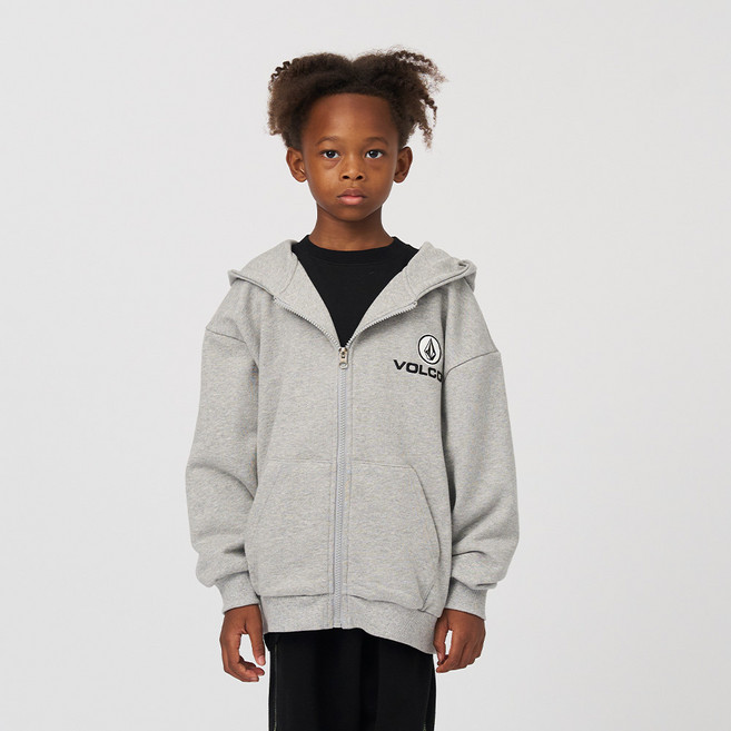 볼컴 키즈 아동용 에센셜 스톤 로고 후드집업 VJCTHZD35014
