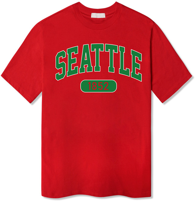 일루소 남성용 시애틀 1852 스탠다드 면 반팔 티셔츠