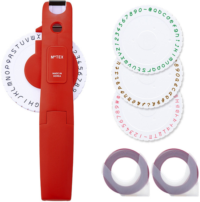 모텍스 라벨메이커 또각이 404, 다크레드, 1개