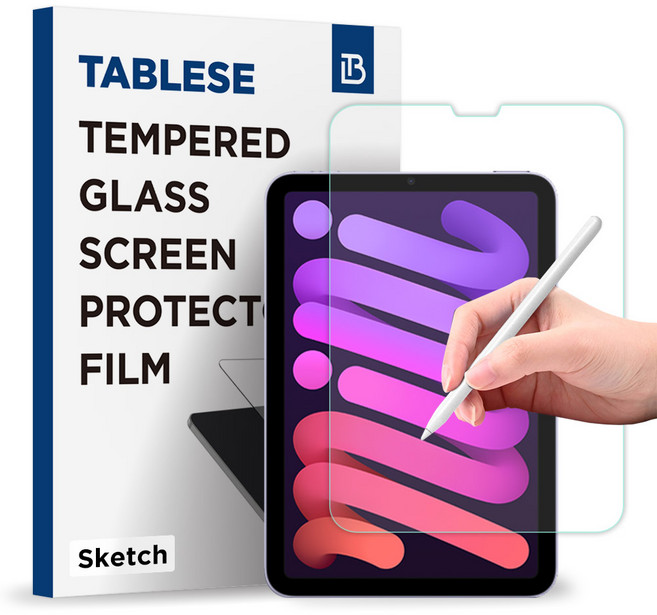 태블리스 태블릿PC 9H GLASS PAPERLIKE FILM 종이질감 저반사 강화유리필름 세트, 투명, 1세트