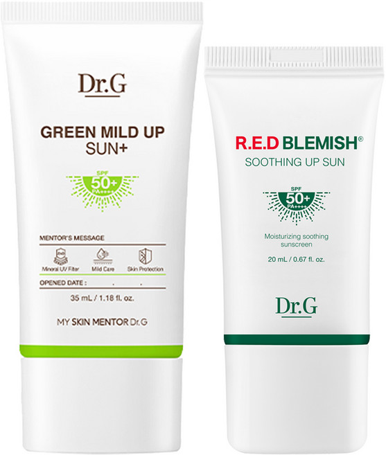 닥터지 그린마일드 업 선 플러스 SPF50+ PA++++ 35ml + 레드 블레미쉬 수딩 업 선 20ml 세트, 1개, 1세트