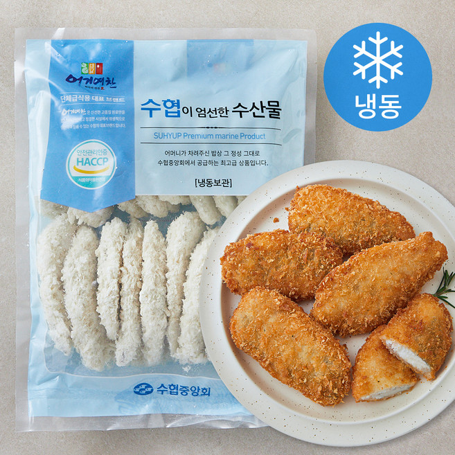 어기여찬 수협 수제 포테이토 달고기까스 20개입 (냉동), 1kg, 1개
