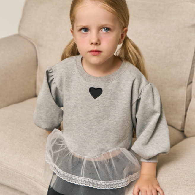 키키모라 아동용 에버 하트 샤 맨투맨