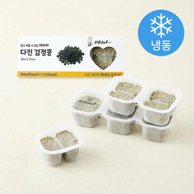 배마마 곱게 다진 검은콩 (냉동), 180g, 1개