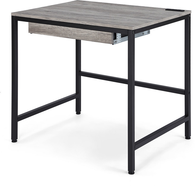 HOME MAX 復古木紋工作桌 TKY-003GYD-80, 灰色