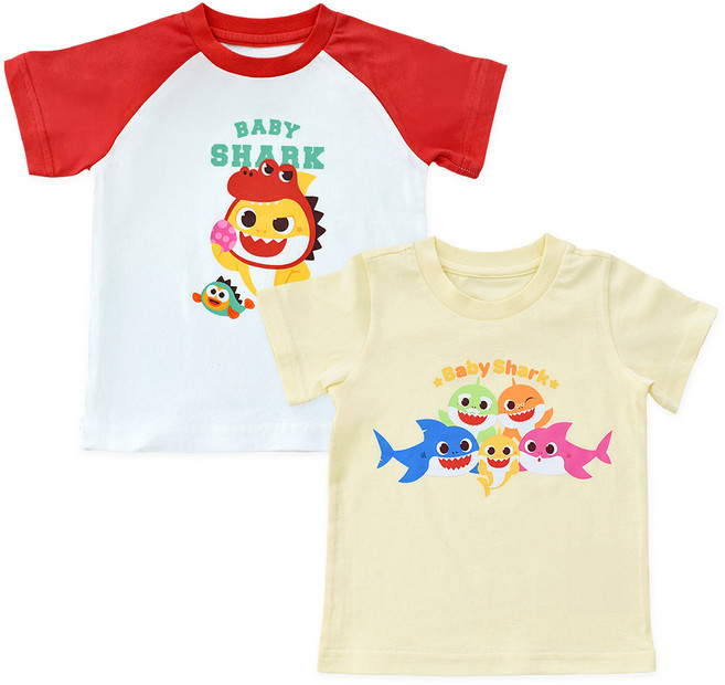 BABY&I 鯊魚寶寶短袖T恤2件組