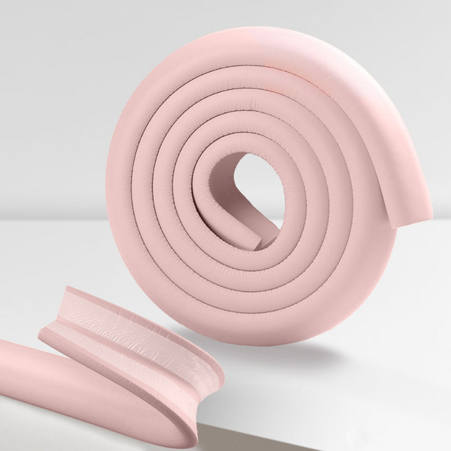 르메이어 유아용 쿠션 풀접착 L형 모서리 보호대, 1개, 핑크