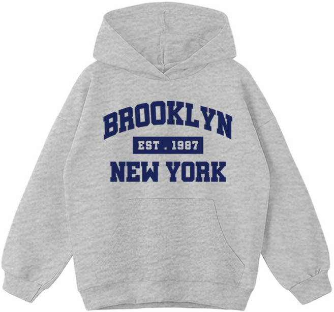 제니 여아용 오버핏 1987 브루클린 후드티 JN4112H