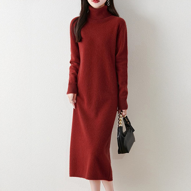 루나걸 여성용 메이델라 터틀넥 롱 원피스 L25WOPS091611