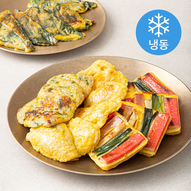 쿡생 오미산적 + 고기완자 + 동태전 + 생깻잎전 + 애호박전 잔치 모듬전 세트 (냉동), 800g, 1세트