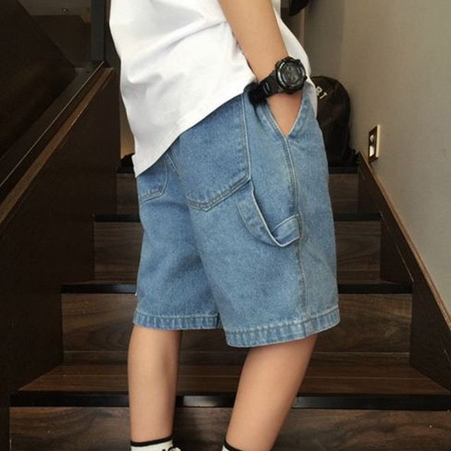 유블리 카르몽 클래식 루즈핏 카고 데님 반바지