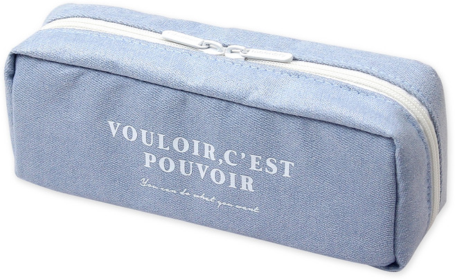 뭉구 파스텔 3단 필통, 블루, 1개