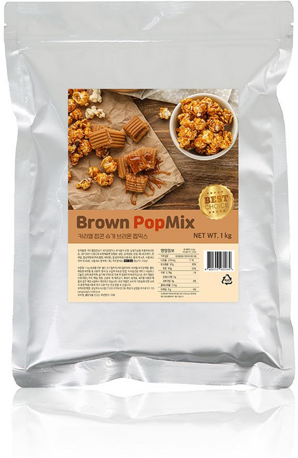 상상푸드시스템 카라멜 팝콘 슈가 브라운팝믹스, 1kg, 1개