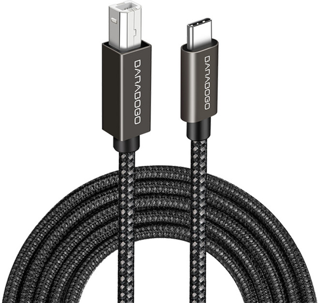 바라보고 USB C타입 to B타입 프린터 케이블 블랙, 1개, 150cm