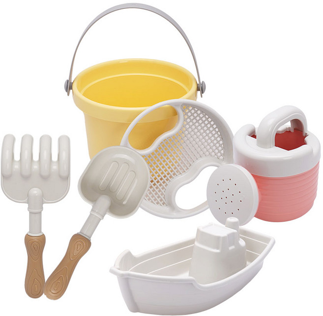 비앤씨 플레이 버킷 바구니 모래놀이 세트, 혼합색상, 400g, 1세트