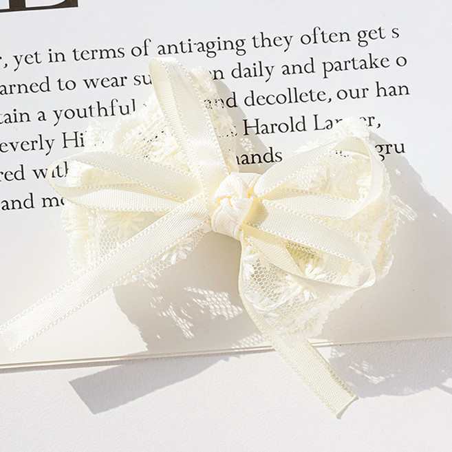 도도앤뉴 발레리나 레이스 리본 헤어핀