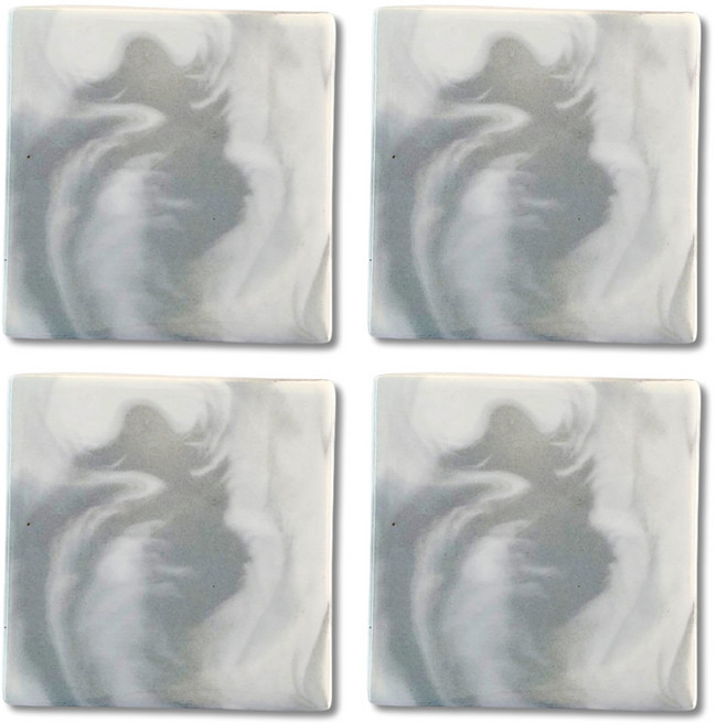 주앤지 대리석 마블 티코스터 사각, 마블그레이, 4개
