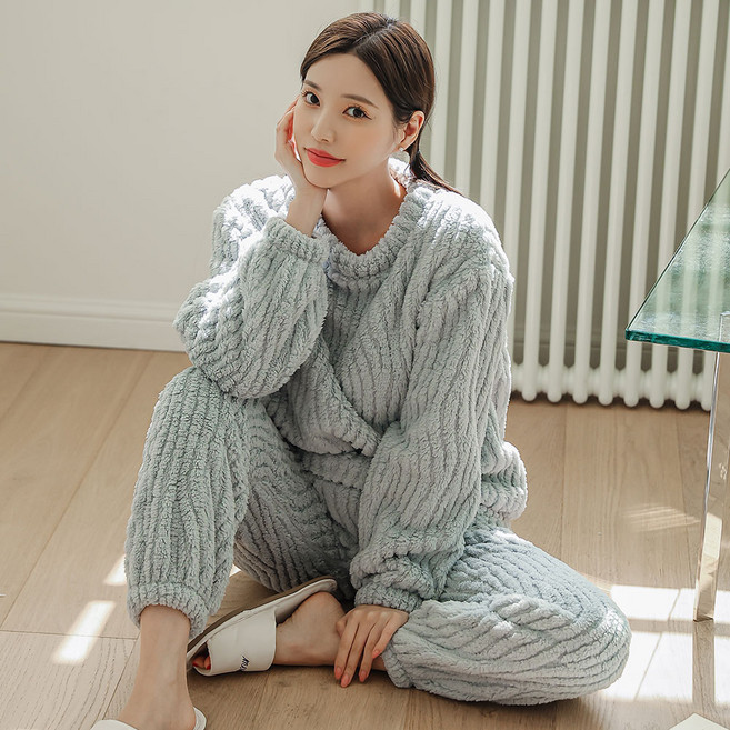 글램공감 여성용 푸딩 수면 긴팔 잠옷 상하의 세트