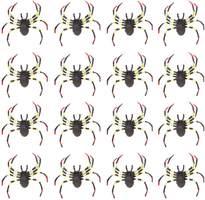 LivingDA 毒蜘蛛模型 派對道具, 混合顏色, 16個