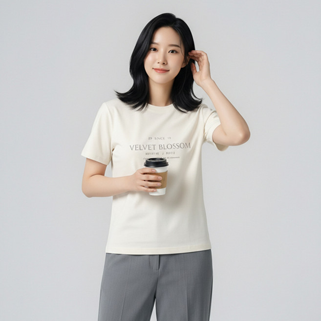 레몬소울 여성용 BLOSSOM 반팔 티셔츠