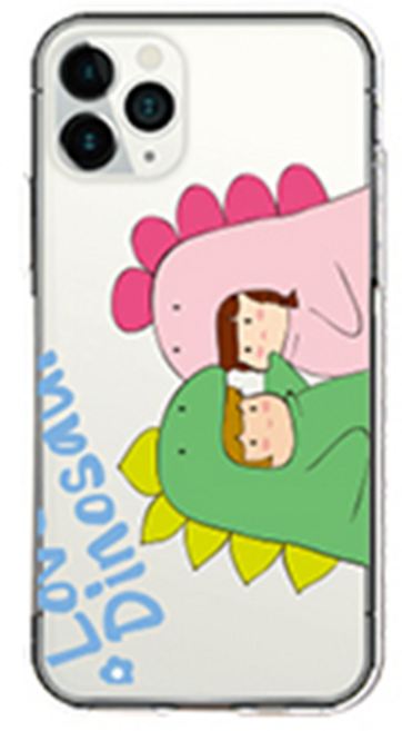 원베스트 우당탕 다이노 디자인 클리어 젤리 휴대폰 케이스