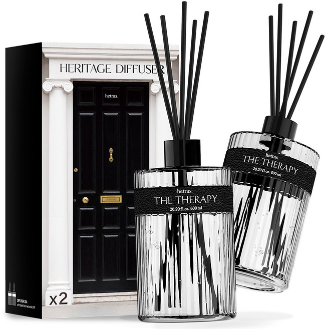 헤트라스 헤리티지 퍼퓸 디퓨저, 2개, 600ml, 더 테라피