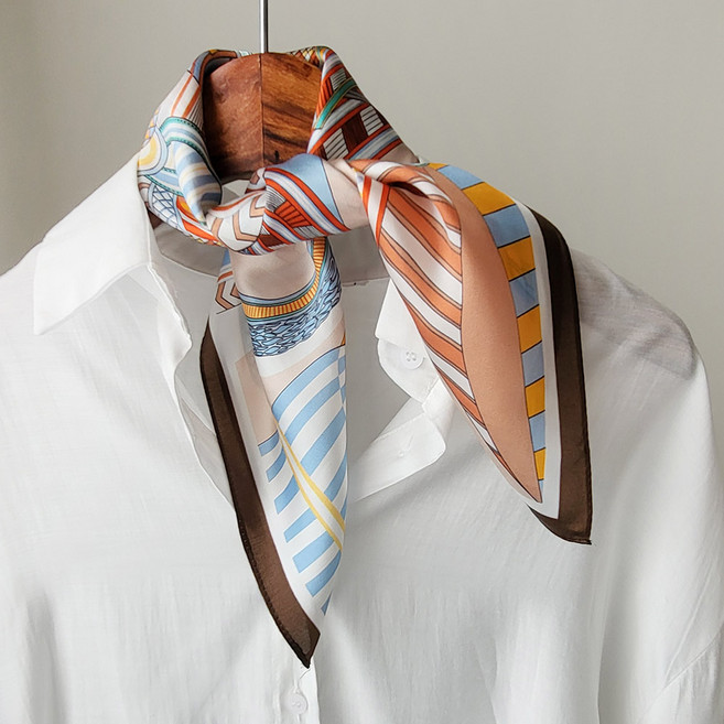 바비수 실크 100 쁘띠 레이턴 스카프