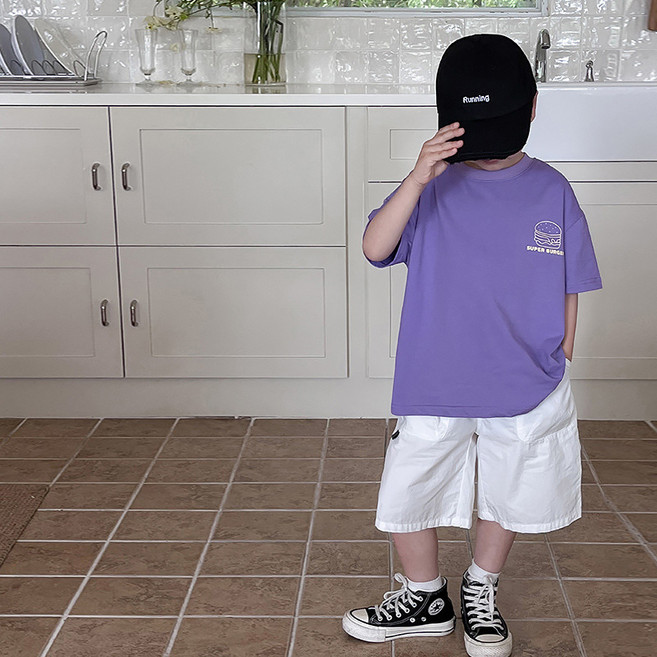 스타빈 남아용 슈퍼버거 루즈 반팔 티셔츠