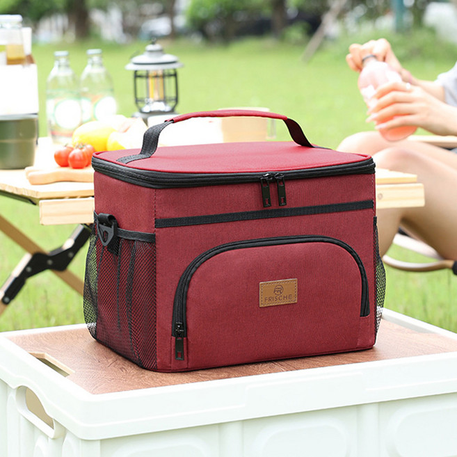 알럽홈 페바 캠핑 아이스 크로스 보냉백 30 x 21 x 22 cm, 레드, 1개, 1단