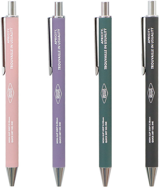 아이코닉 논슬립 스무딩 젤펜 0.38mm, 랜덤발송, 4개